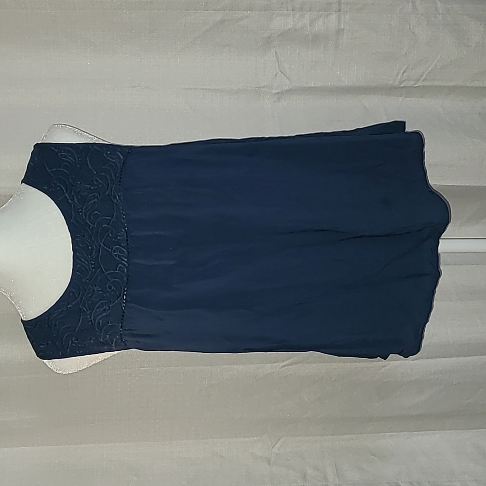 Gap Blue Lace Top Tank Top, Size S